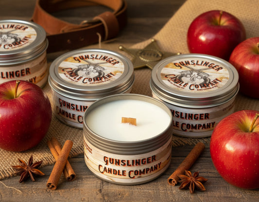 large soy candle with crackling wood wick