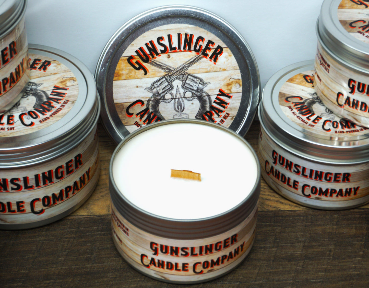 small soy wax candle with crackling wood wick