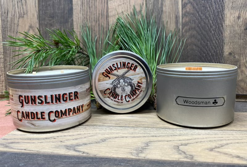 Woodsman 100% All-Natural Soy Candle with Crackling Wood Wick