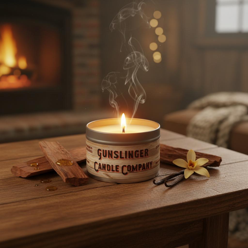 Gunslinger Natural Soy Wax Candle with Cotton Wick