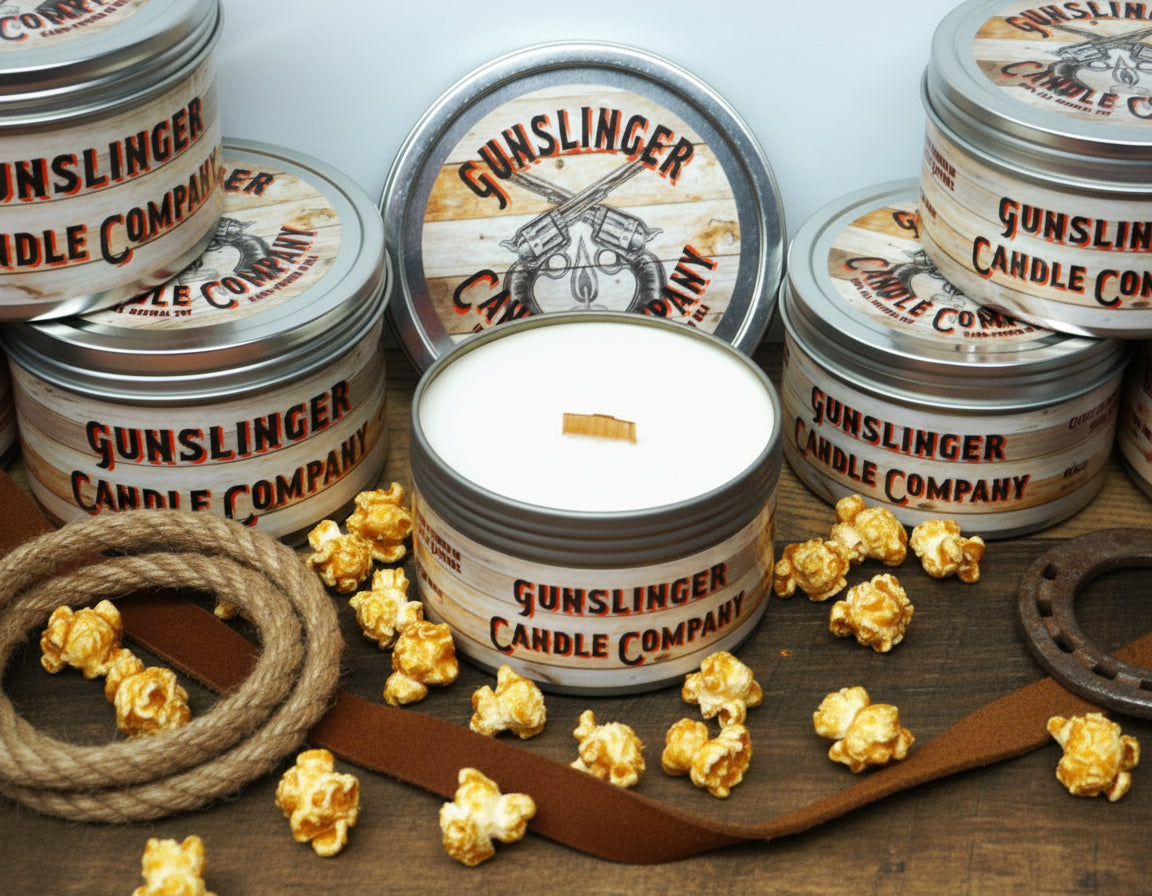 Caramel Popcorn Natural Soy Wax Candle with Cotton Wick